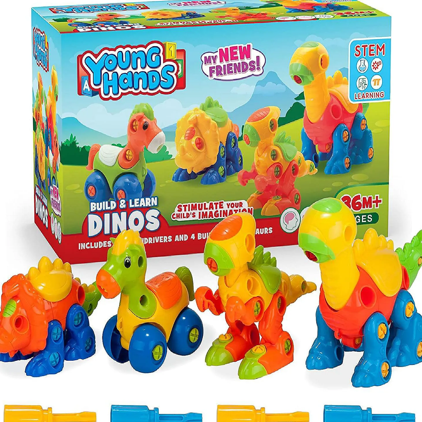Creative Kids Build & Learn Dinosaur Take Apart Toy Set With Tools Age 3+