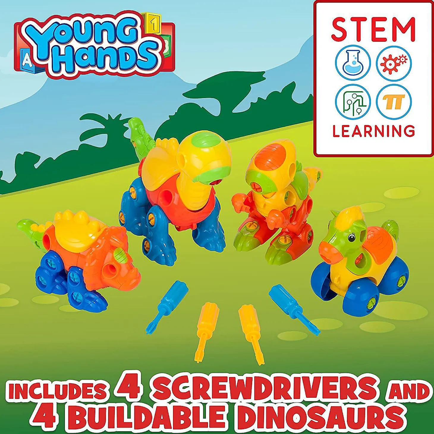 Creative Kids Build & Learn Dinosaur Take Apart Toy Set With Tools Age 3+