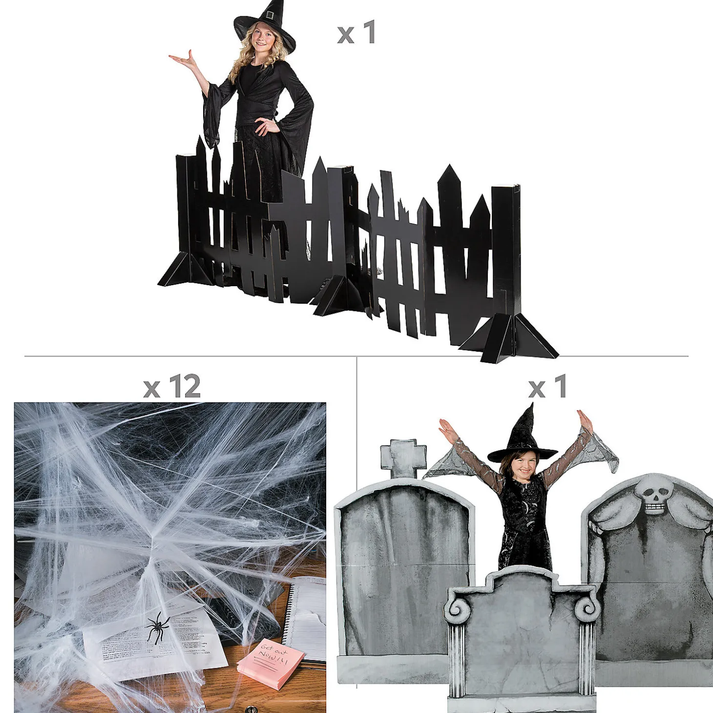 Creepy Fence Halloween Decorating Kit - 16 Pc.