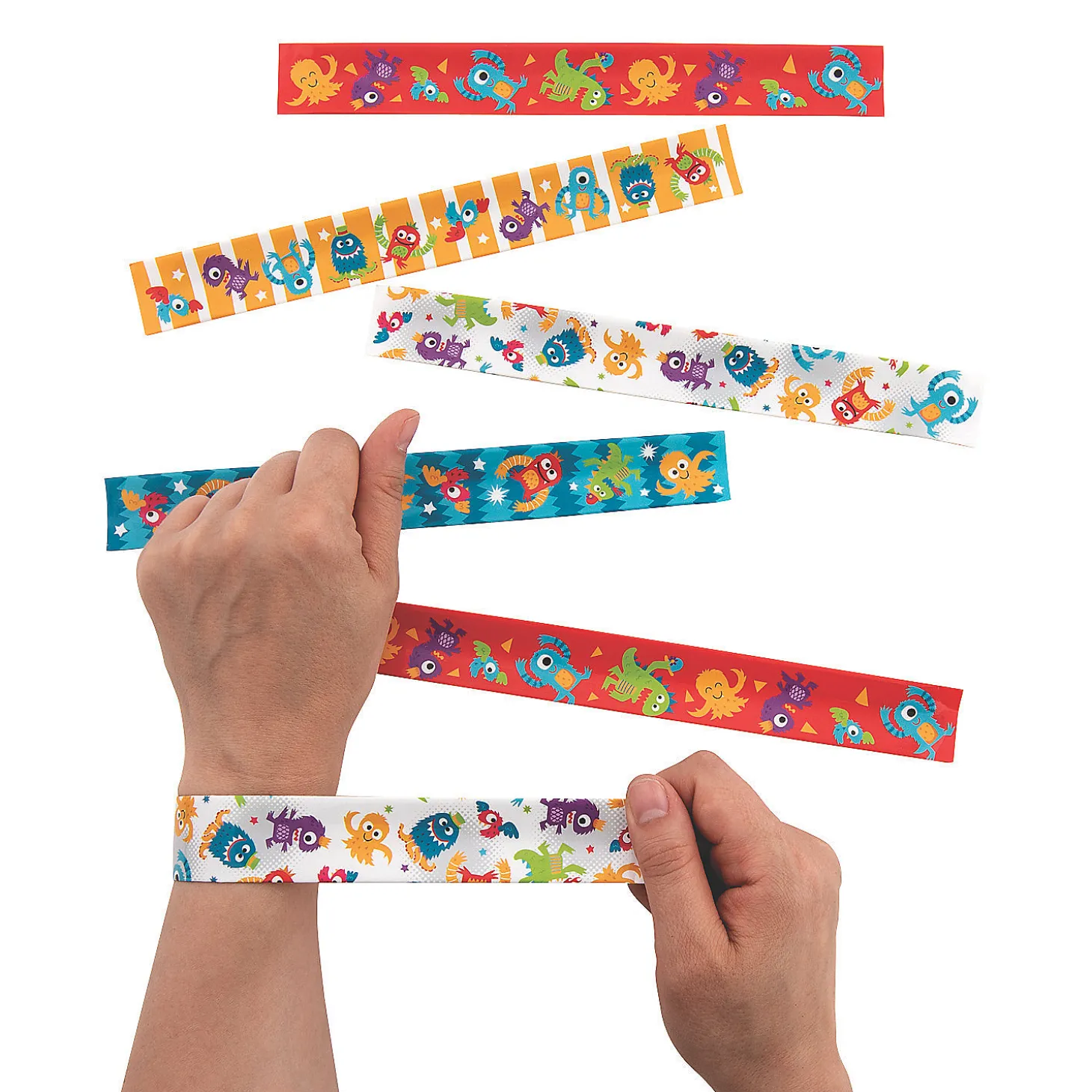 Cute Monster Slap Bracelets - 12 Pc.