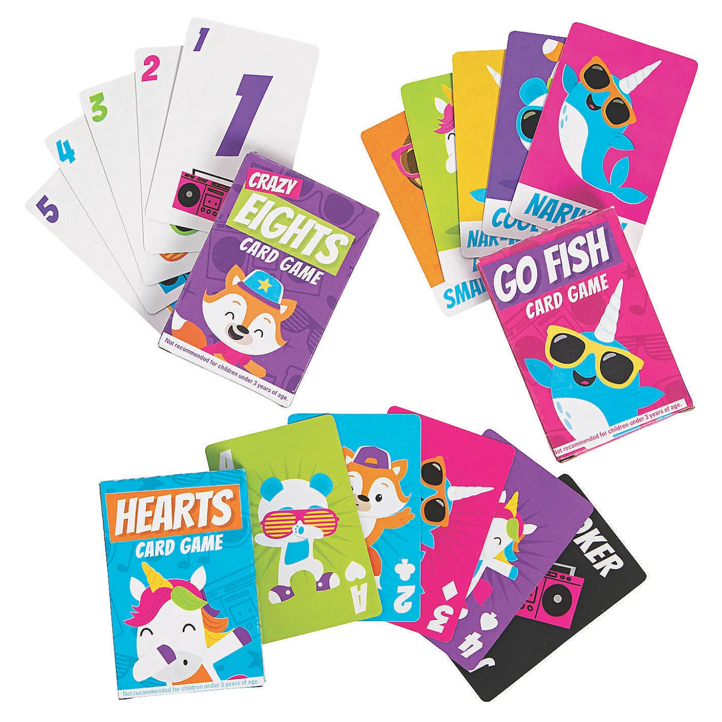Dancing Animals Card Game Assortment - 12 Pc.