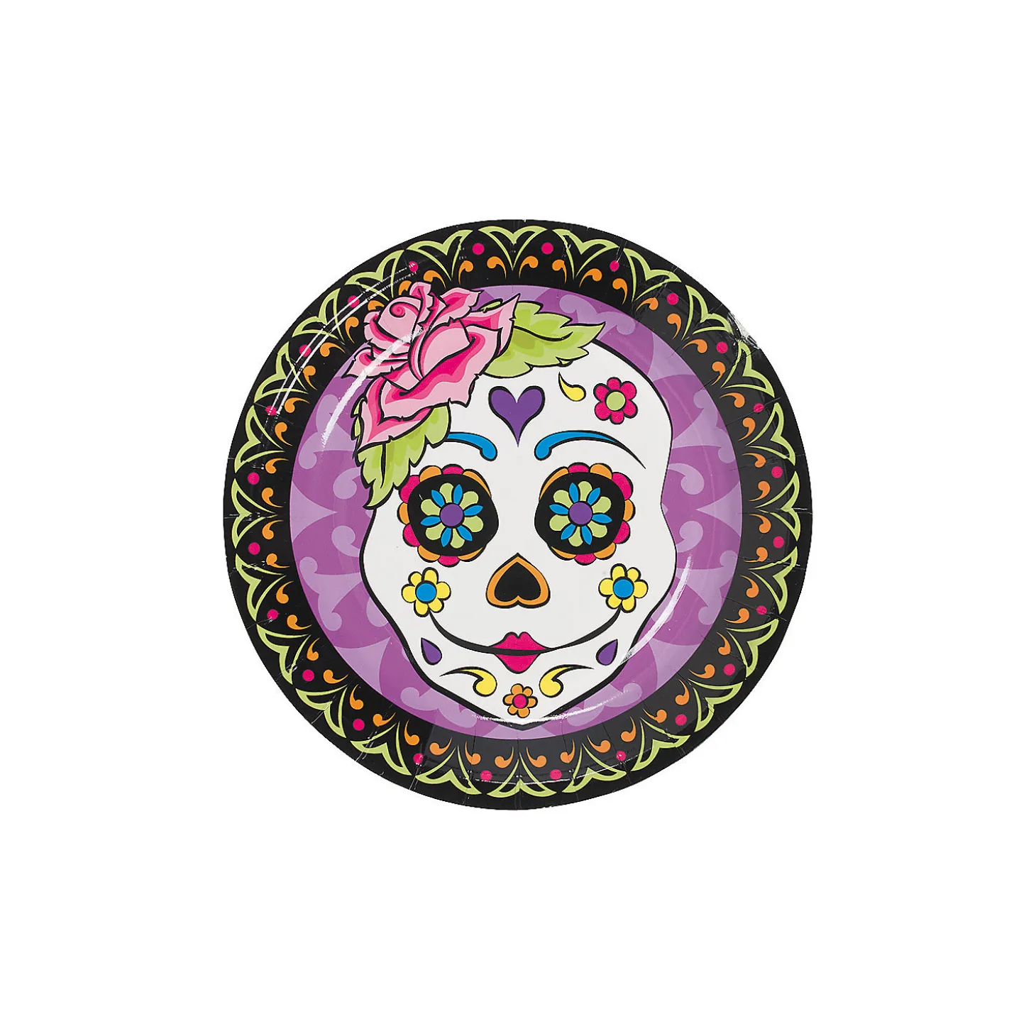 Day Of The Dead Party Paper Dessert Plates - 8 Ct.