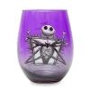 Disney Nightmare Before Christmas Jack Skellington Purple Stemless Wine Glass