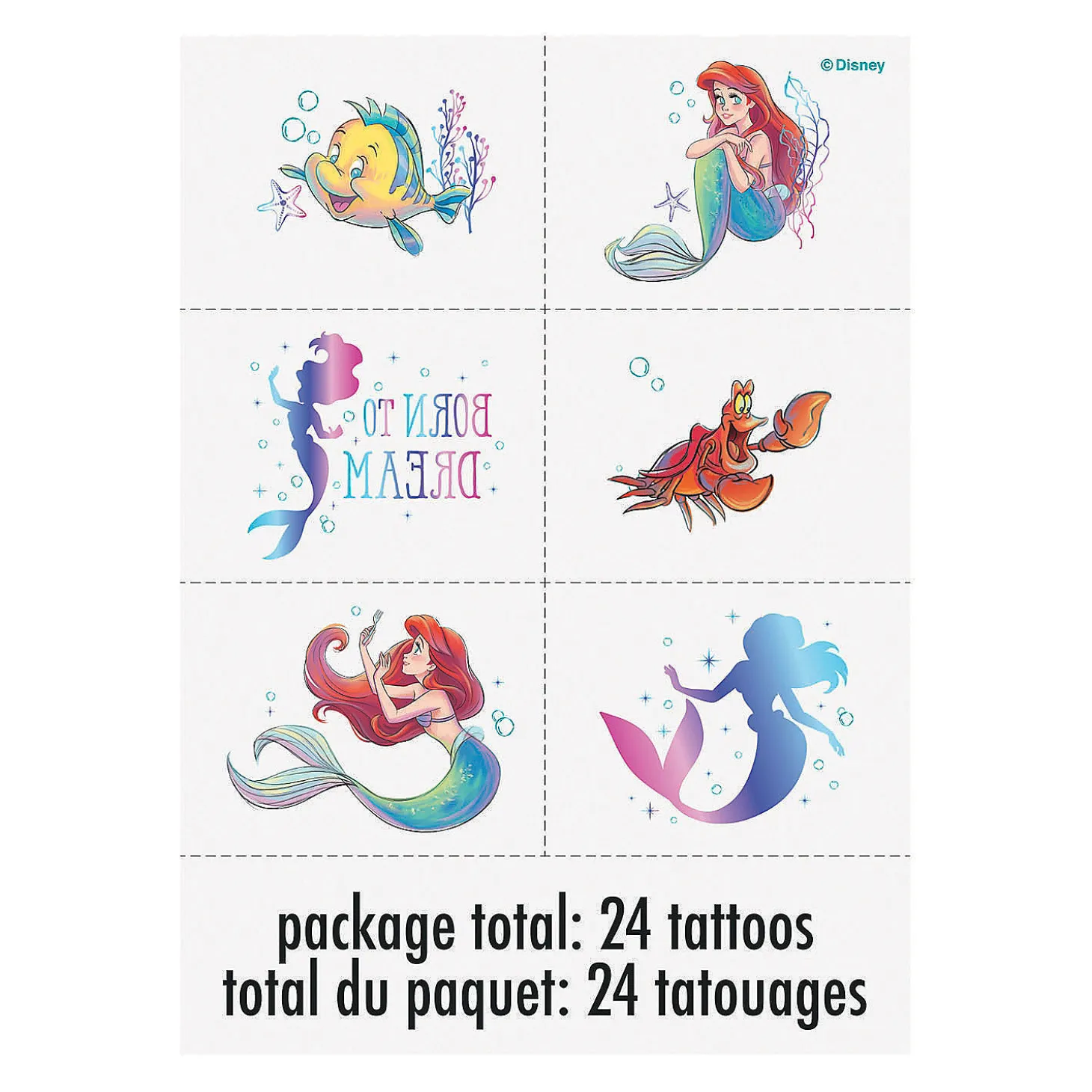 Disney's The Little Mermaid™ Temporary Tattoos - 24 Pc.