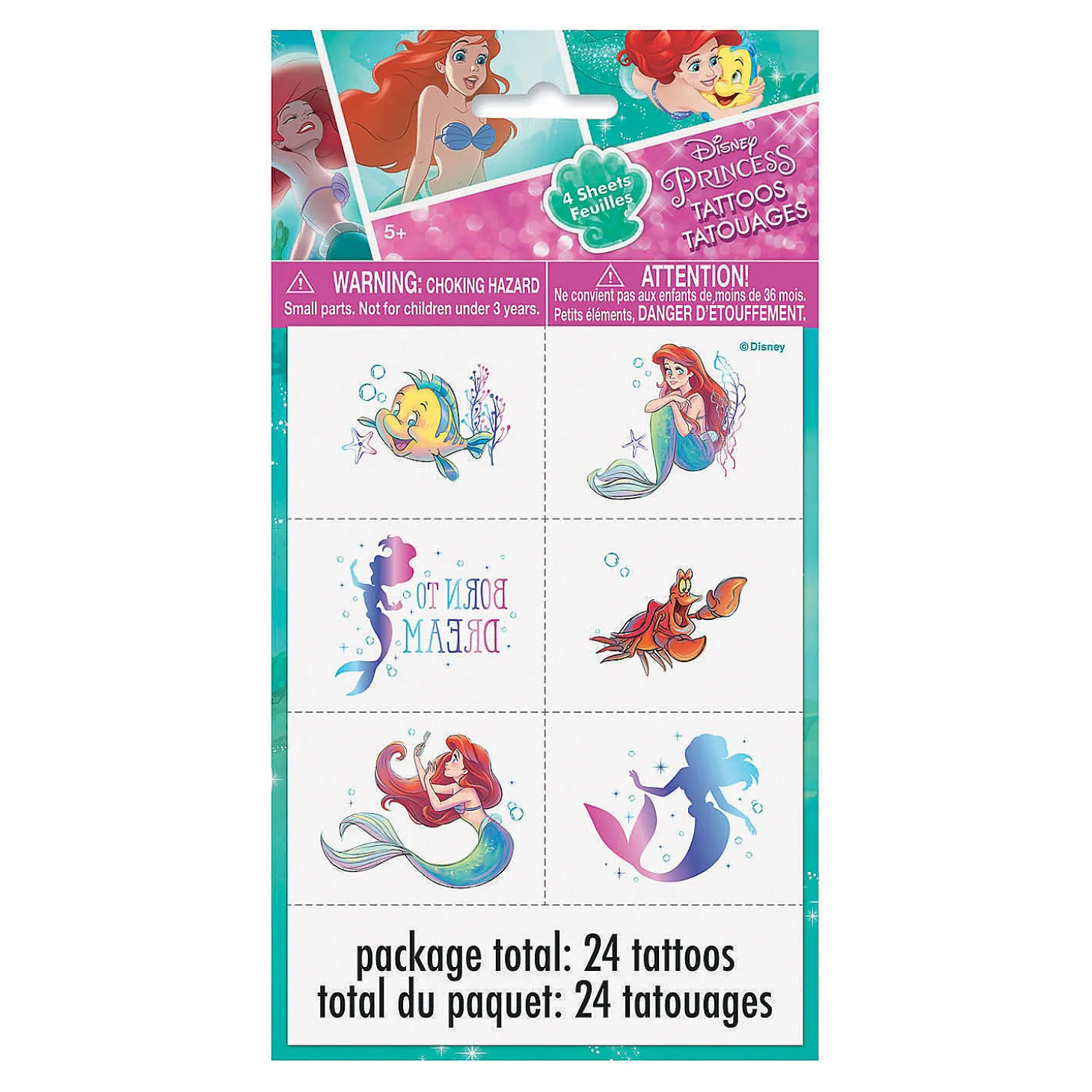 Disney's The Little Mermaid™ Temporary Tattoos - 24 Pc.