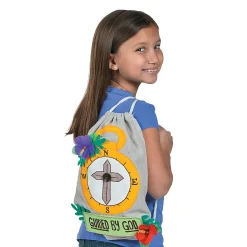 Diy Medium Canvas Drawstring Bags - 12 Pc.