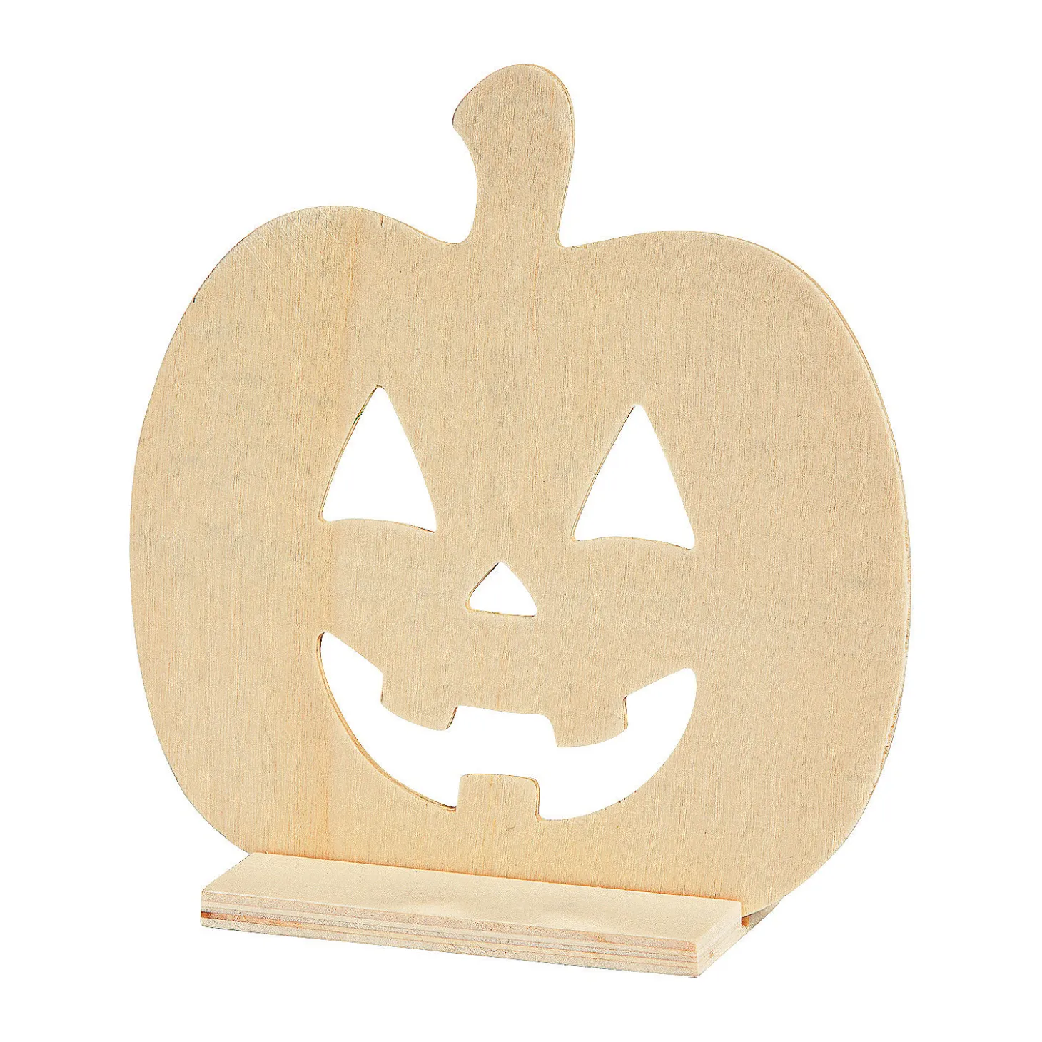 Diy Unfinished Wood Halloween Jack-O'-Lantern Stand-Ups - 12 Pc.