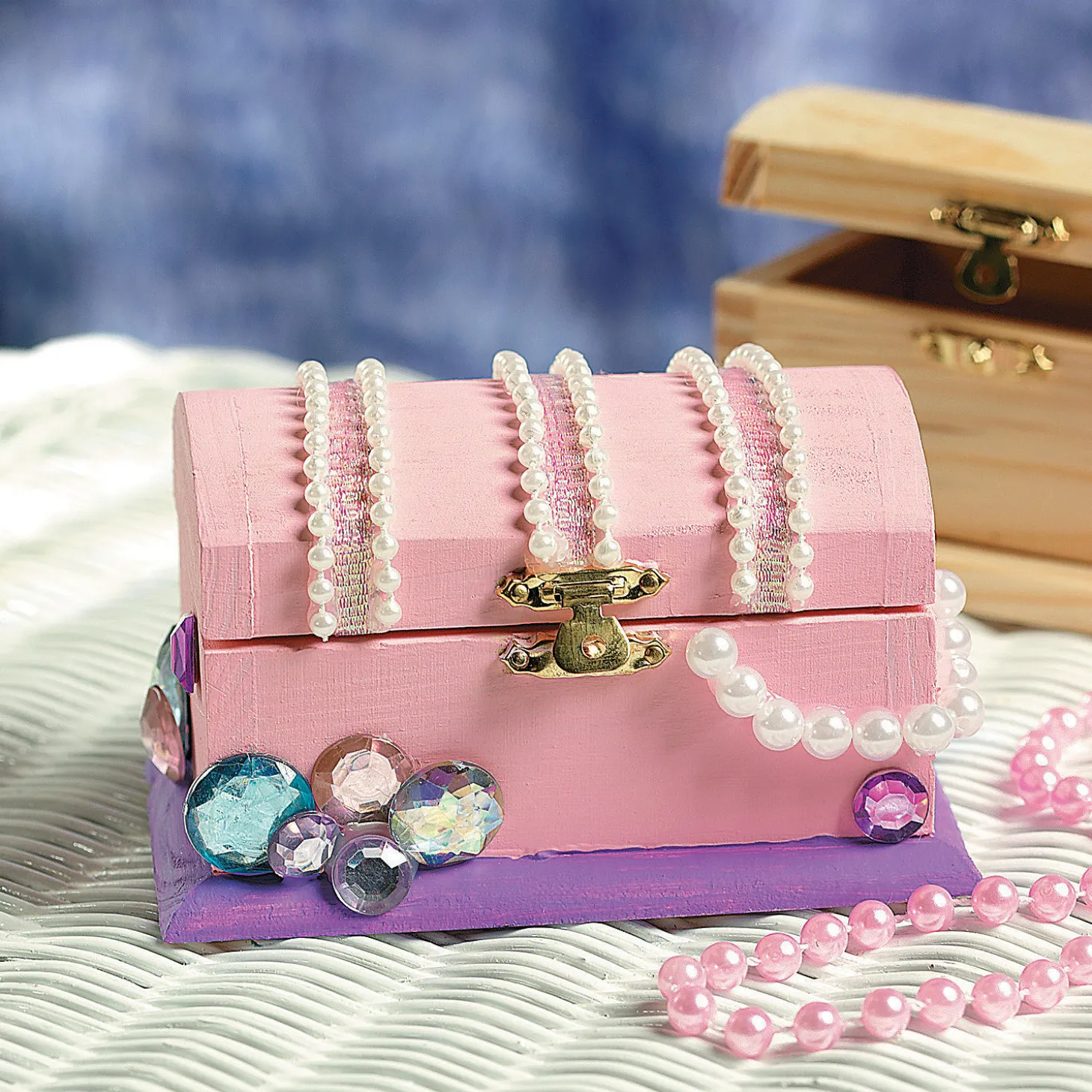 Diy Unfinished Wood Treasure Boxes - 12 Pc.