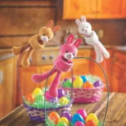 Easter Hugging Stuffed Bunny Slap Bracelets - 12 Pc.