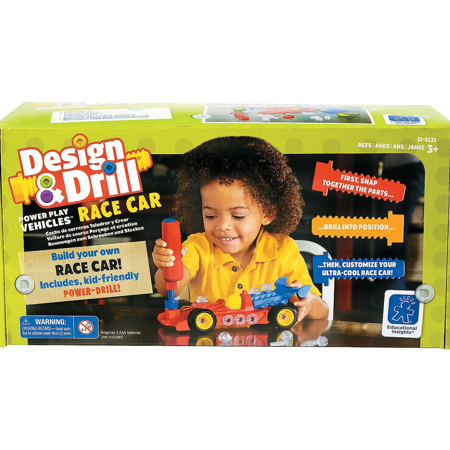 Educational Insights Design & Drill Pwr Play Vehicles Racecar