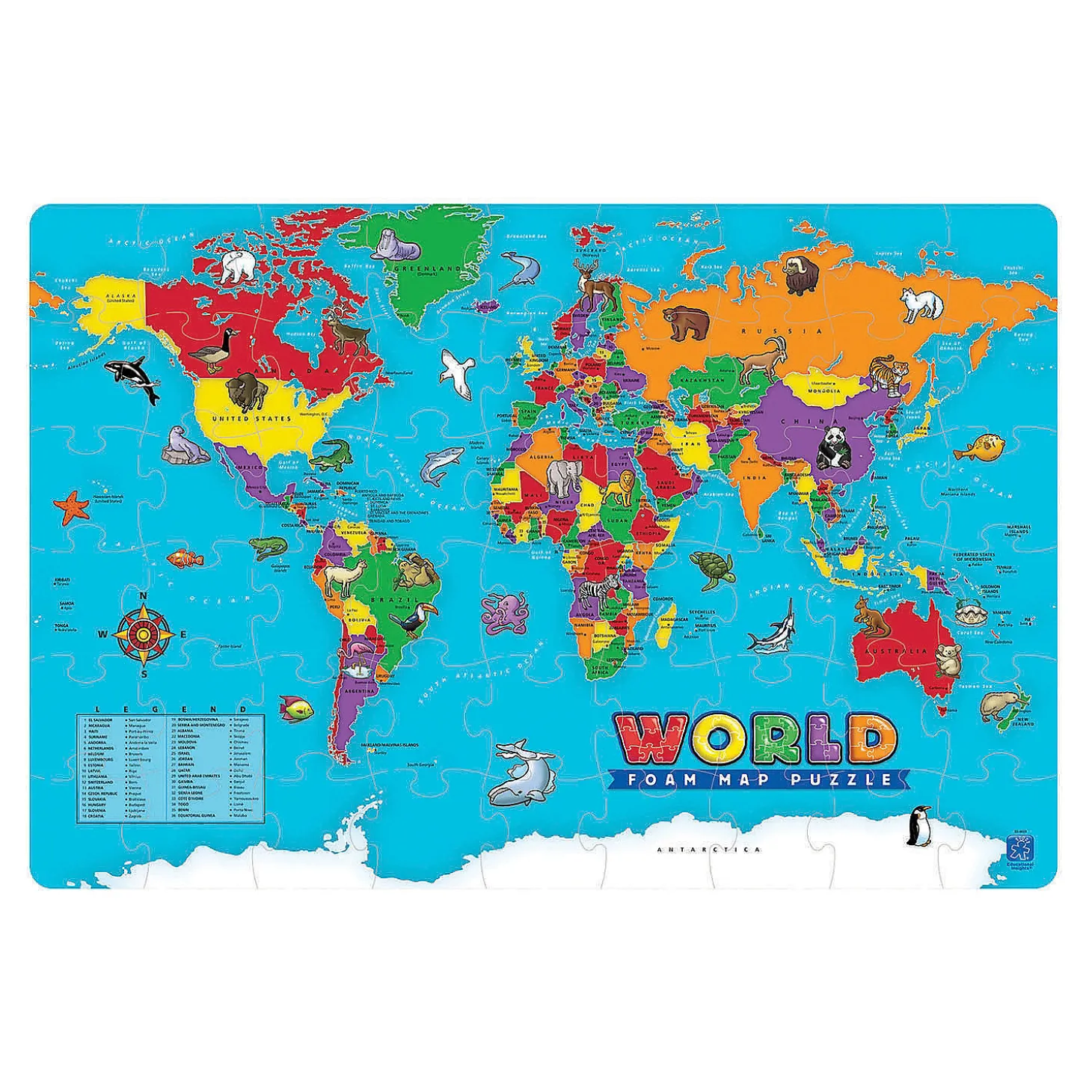 Educational Insights World Foam® Map Jigsaw Puzzle