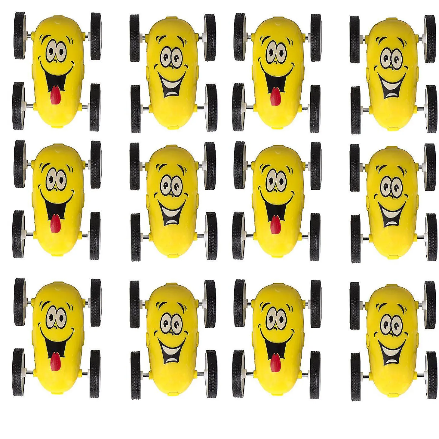Emoji Stunt Cars For Kids - 12 Pack