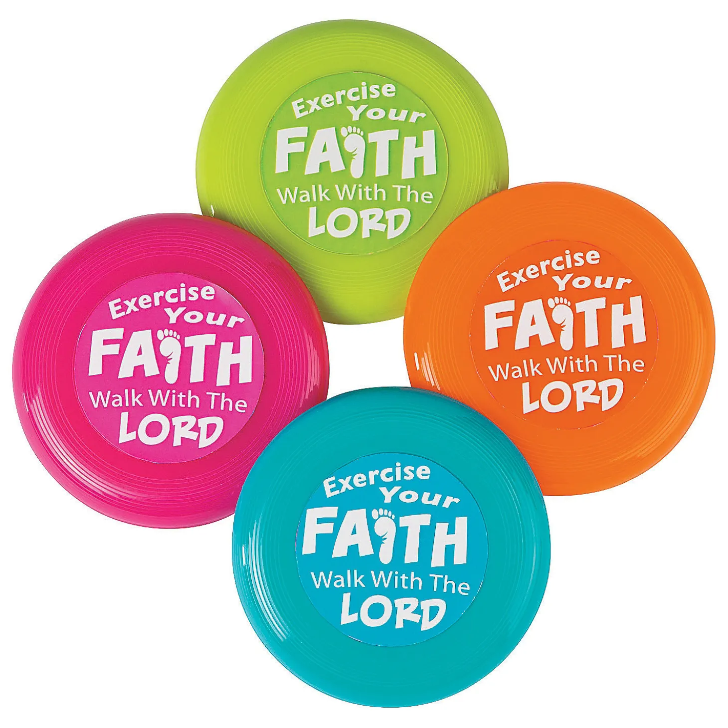 Exercise Your Faith Mini Flying Discs - 12 Pc.