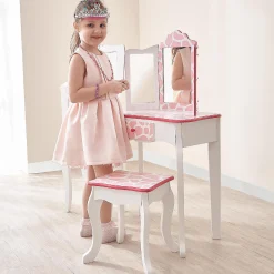 Fantasy Fields - Fashion Giraffe Prints Gisele Play Vanity Set - Pink / White