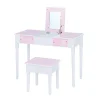 Fantasy Fields - Fashion Twinkle Star Prints Kate Play Vanity With Storage - Pink / White