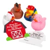 Farm Rubber Duck Valentine Exchanges With Card For 12