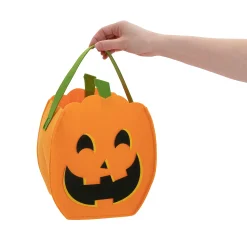 Felt Jack-O'-Lantern Trick-Or-Treat Basket