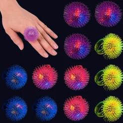 Flashing Spike Rings - 12 Pc.