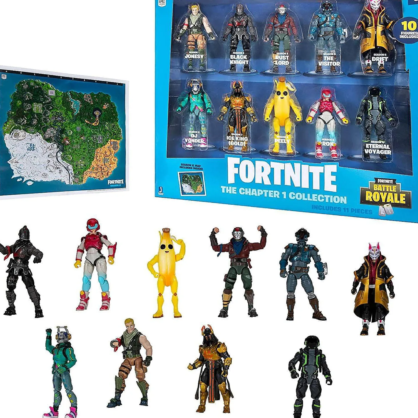 Fortnite Chapter 1 Collection 4 Inch Action Figure 10-Pack