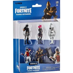 Fortnite Keychains 5Pk Elite Agent Lace Scratch Scarlet Ultima Knight Gold Pmi International