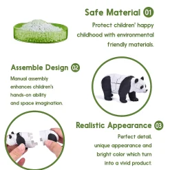 Fun Little Toys - 6 Pcs Wild Animal Building Blocks