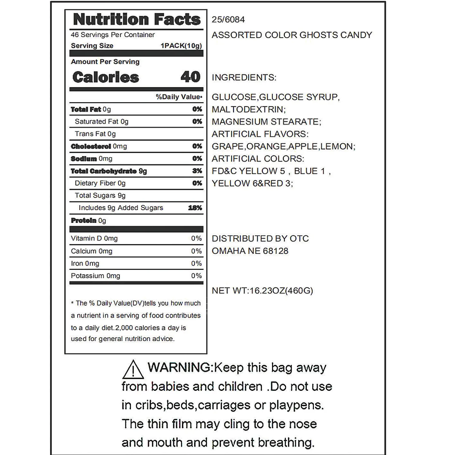 Ghosts Hard Candy - 46 Pc.