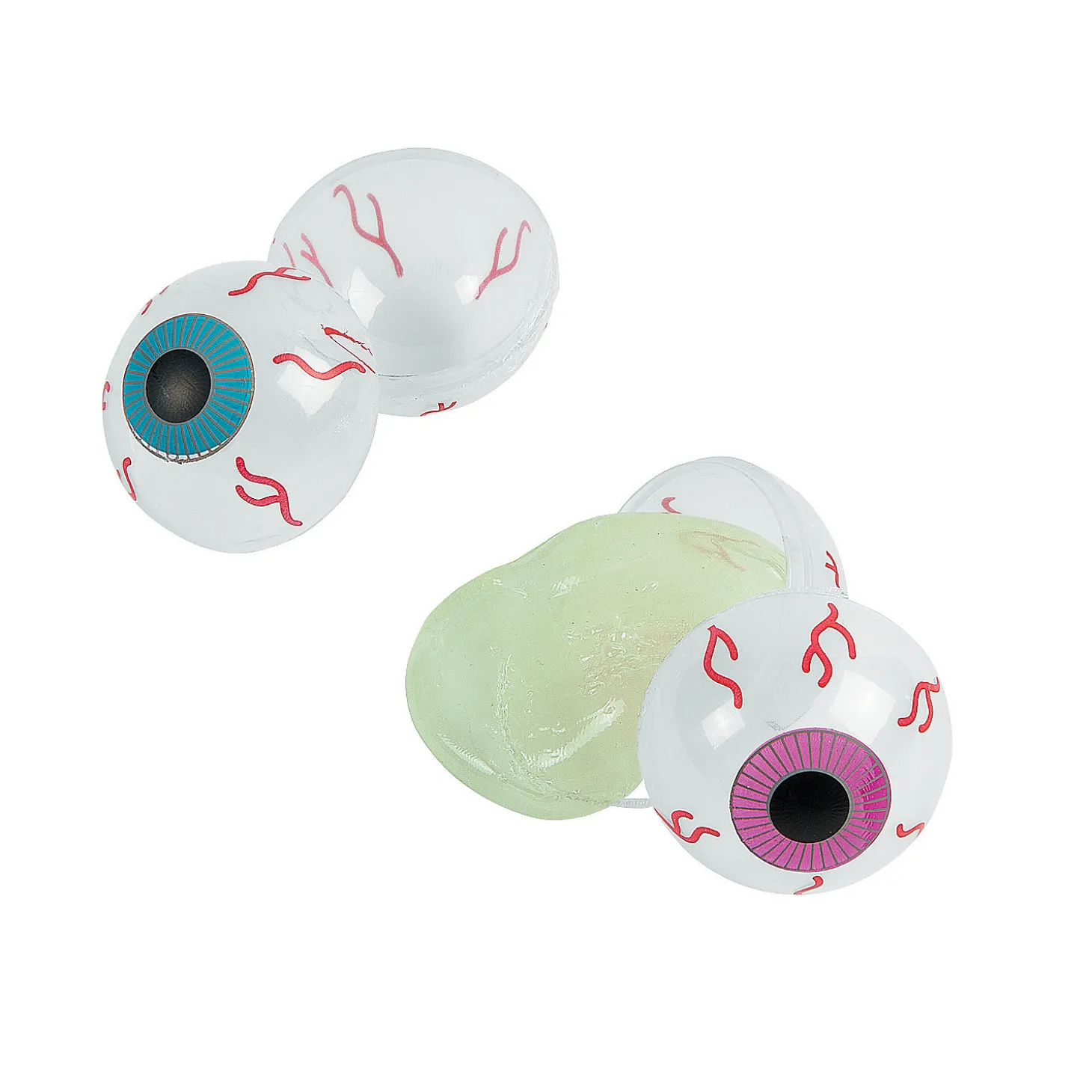 Glow-In-The-Dark Eyeball Slime - 12 Pc.