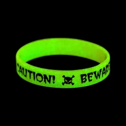 Glow-In-The-Dark Halloween Skull Bracelets - 12 Pc.