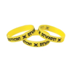 Glow-In-The-Dark Halloween Skull Bracelets - 12 Pc.