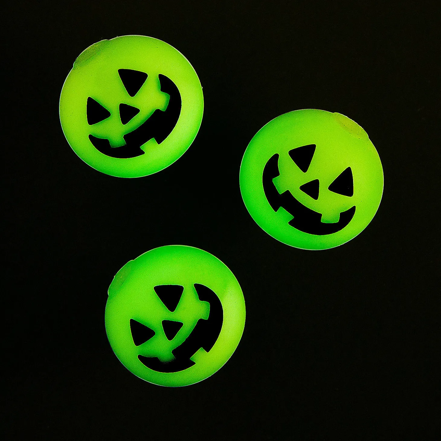 Glow-In-The-Dark Jack-O'-Lantern Halloween Squeeze Balls - 12 Pc.