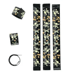 Glow-In-The-Dark Pirate Slap Bracelets - 12 Pc.