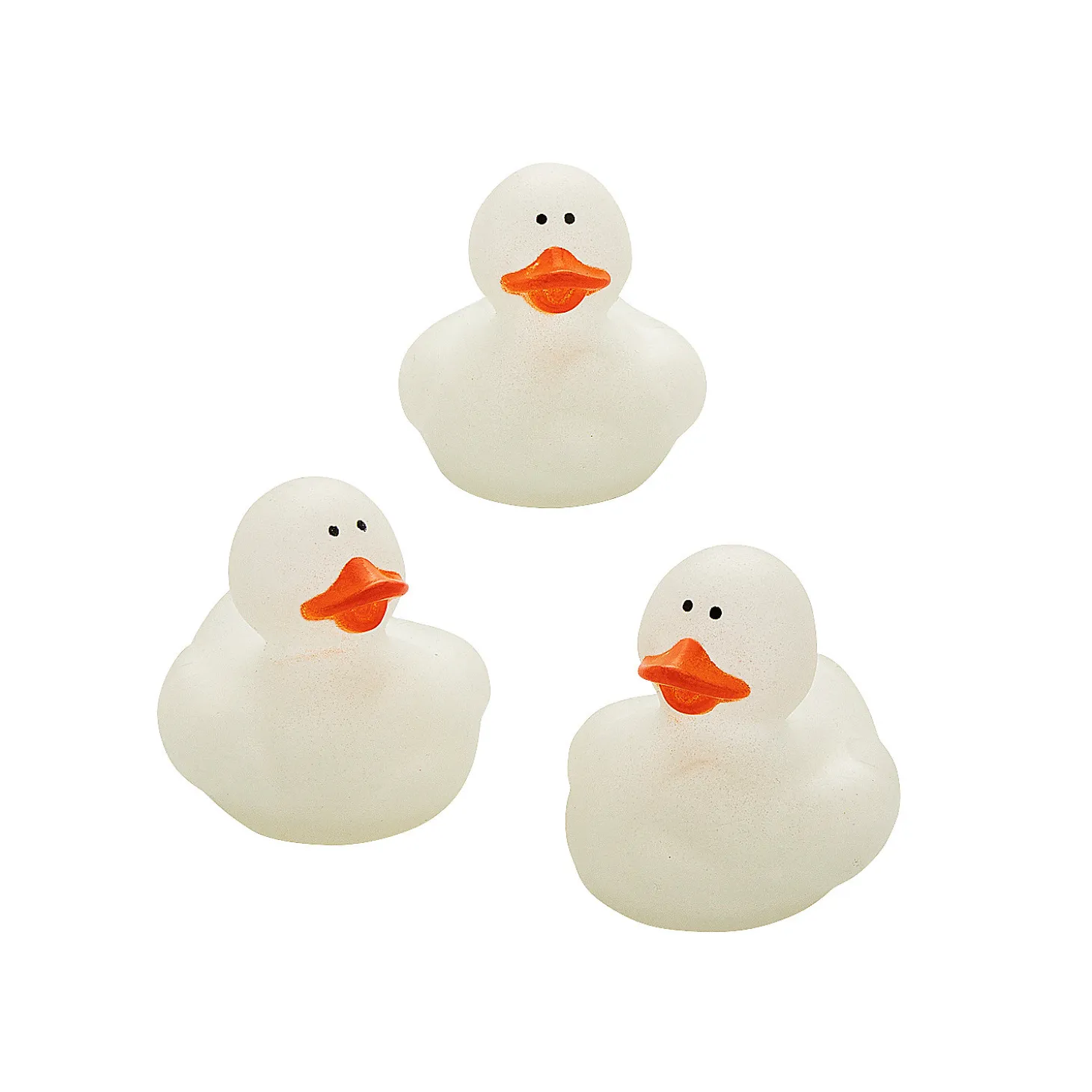 Glow-In-The-Dark Rubber Ducks - 12 Pc.