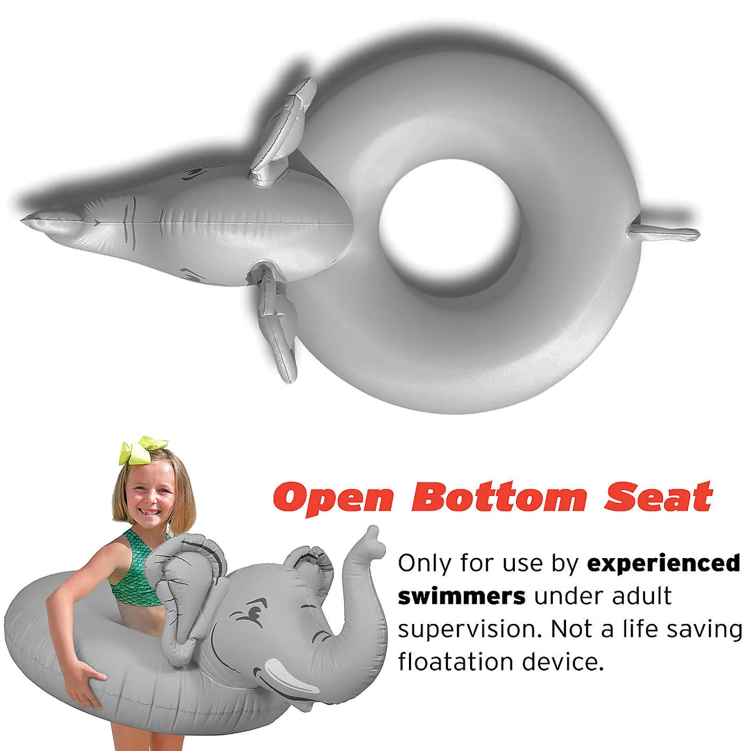 Gofloats 'Trunks The Elephant' Jr Pool Float Party Tube