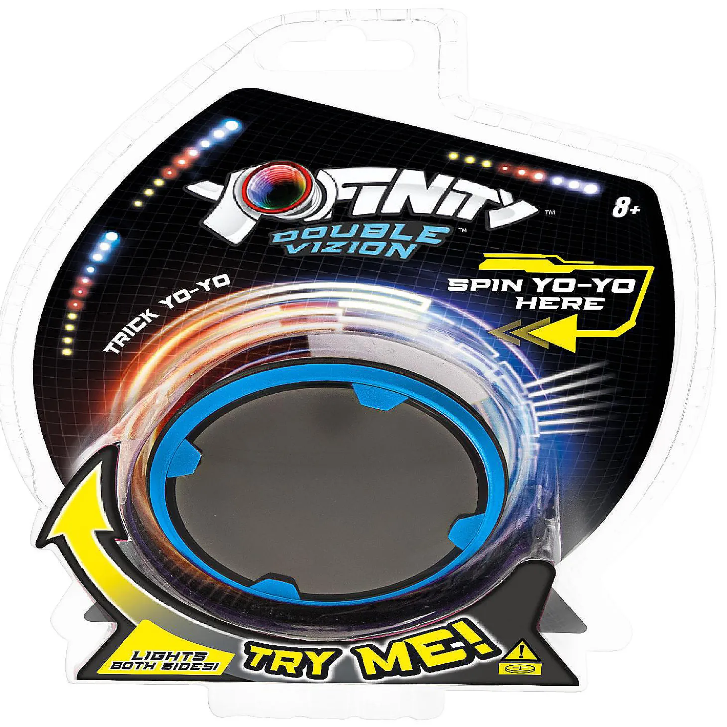 Goliath Yofinity Double Vizion Blue - Trick Light-Up Yo-Yo With Led Lights And Infinity Mirror On Both Sides - Ages 8 And Up