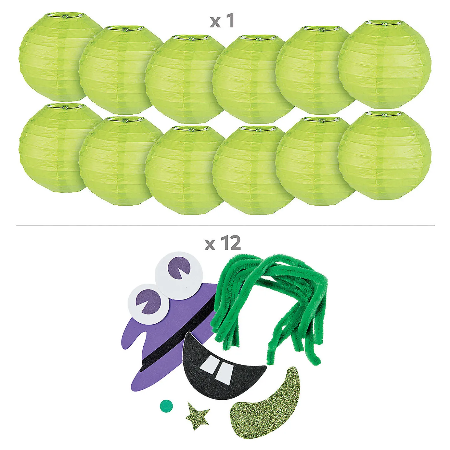 Goofy Witch Paper Lantern Craft Kit - Makes 12