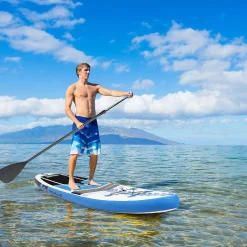 Goplus 10'5'' Inflatable Stand Up Paddle Board Sup With Carrying Bag Aluminum Paddle