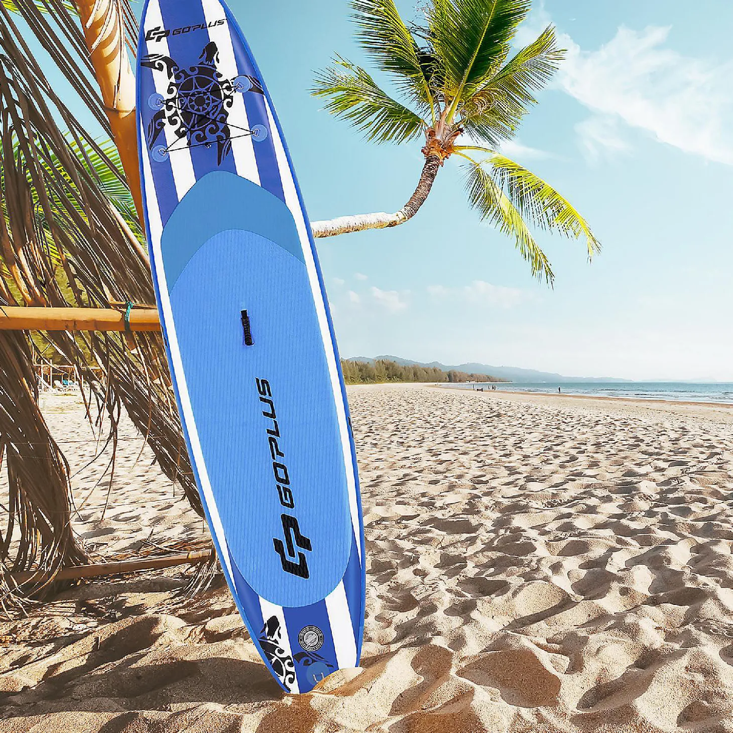 Goplus 11' Inflatable Stand Up Paddle Board Sup W/Carrying Bag Aluminum Paddle