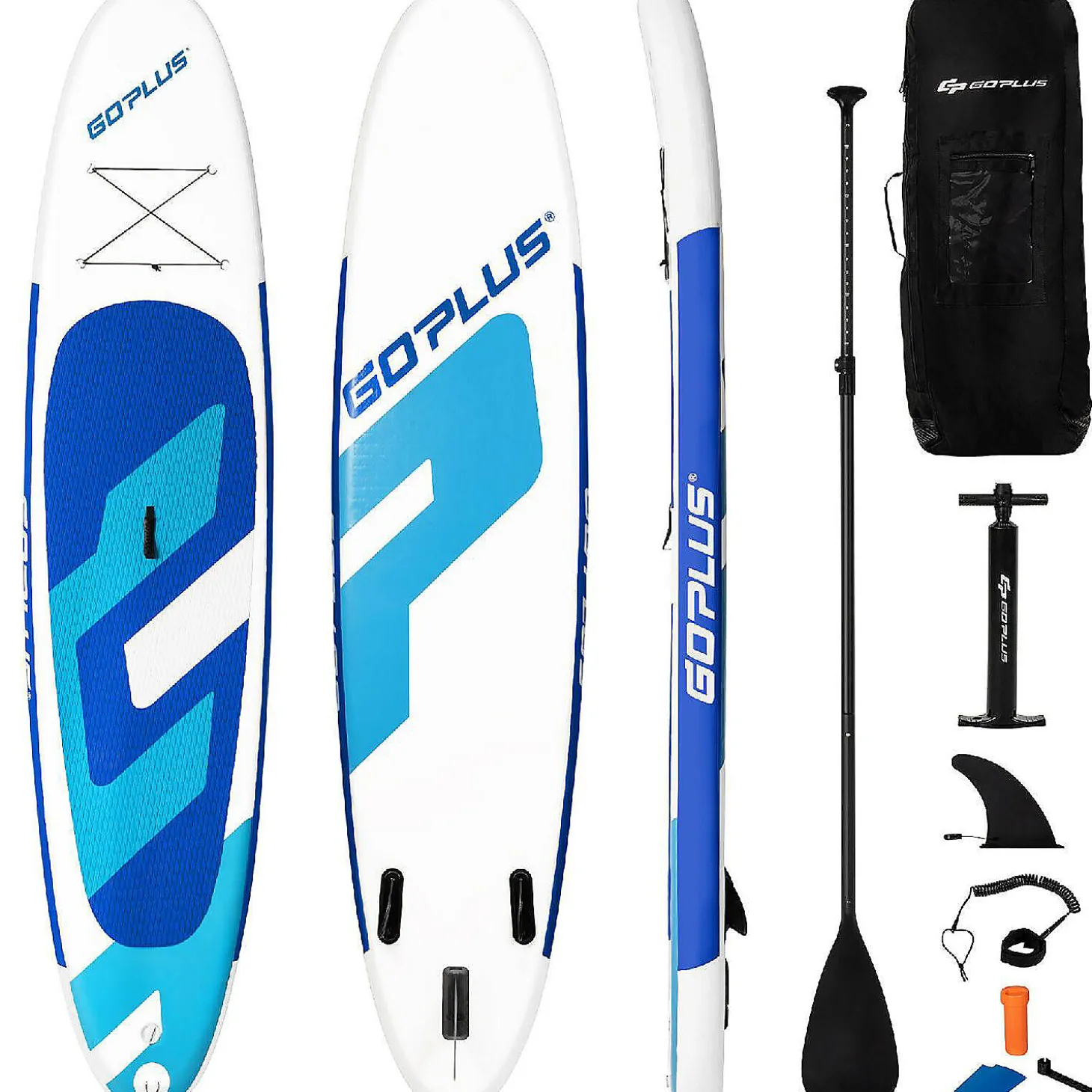 Goplus 10Ft Inflatable Stand Up Paddle Board 6'' Thick W/ Backpack Leash Aluminum Paddle