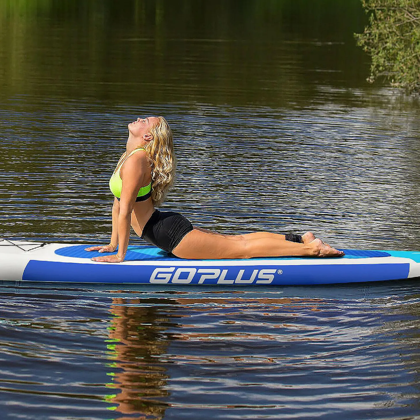 Goplus 10Ft Inflatable Stand Up Paddle Board 6'' Thick W/ Backpack Leash Aluminum Paddle