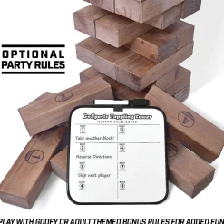 Gosports Giant Wooden Toppling Tower - Brown