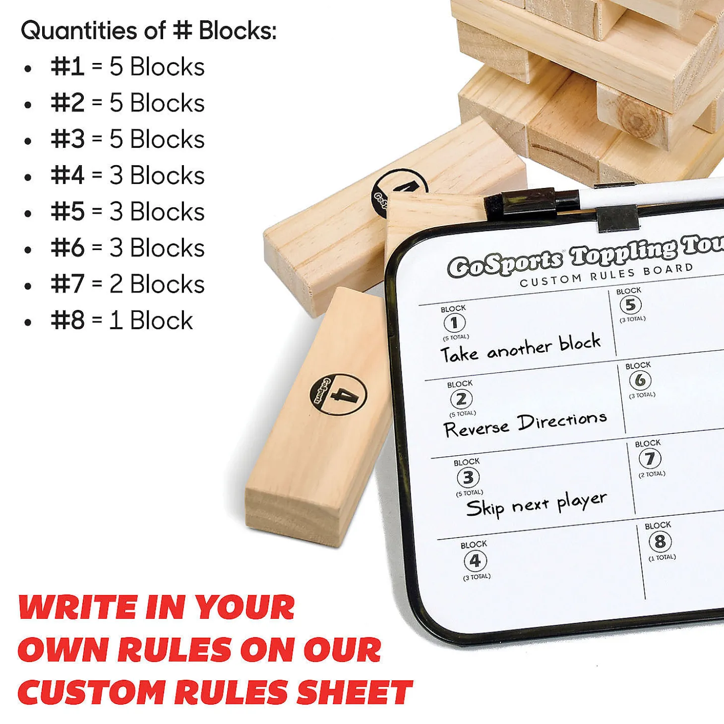 Gosports Large Toppling Tower With Bonus Rules
