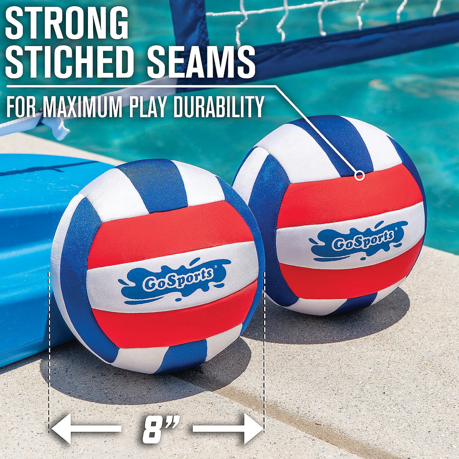 Gosports Pro Neoprene Pool Volleyballs - 2 Pack