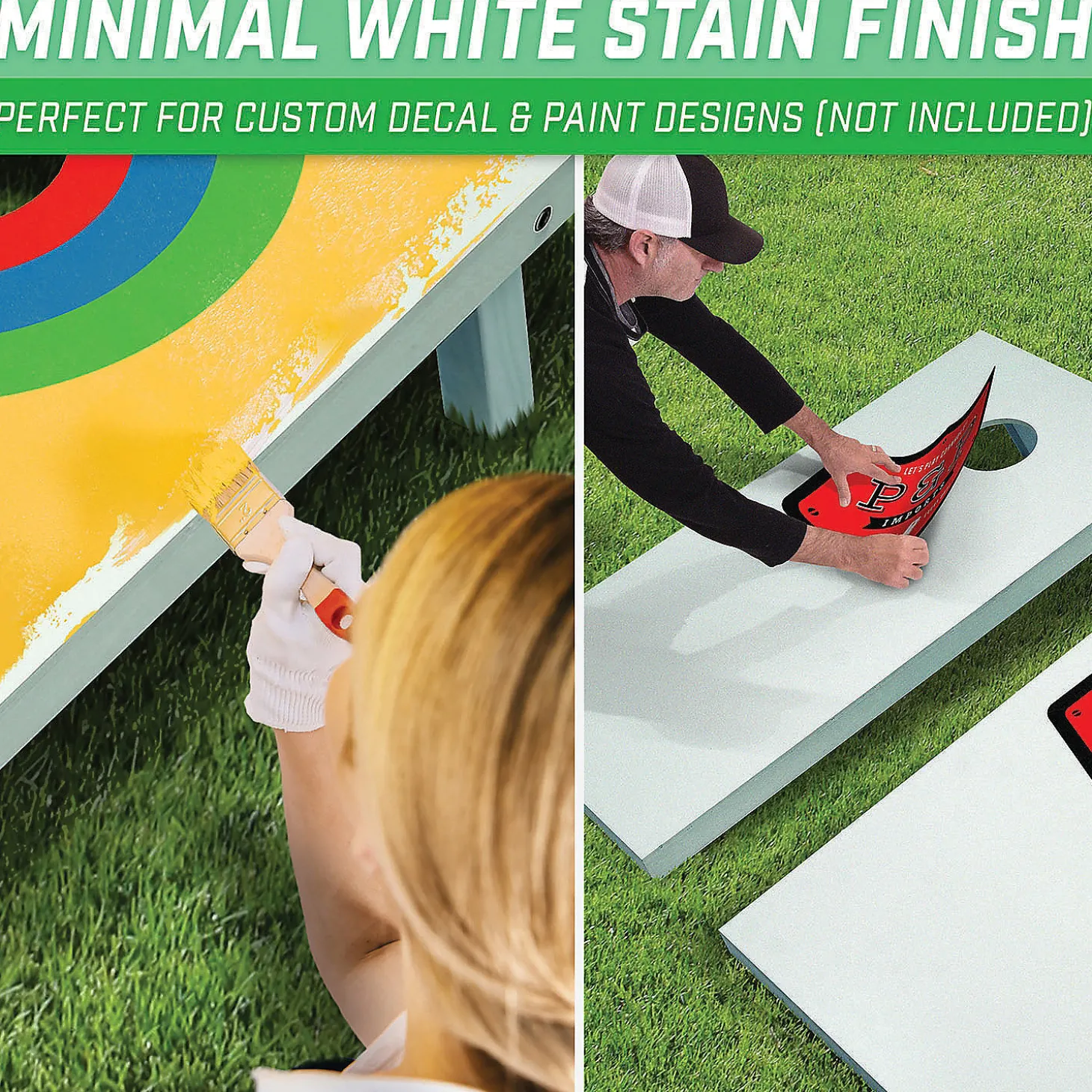 Gosports Regulation Size Wooden Cornhole Set With White Finish - Includes Carrying Case