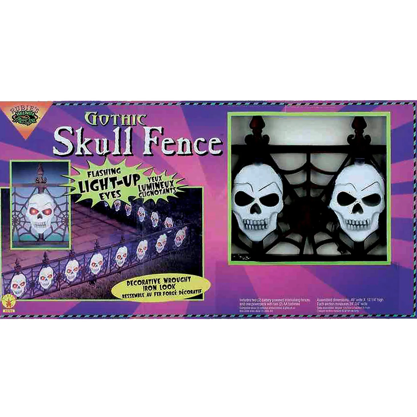 Gothic Skull Light-Up Fence