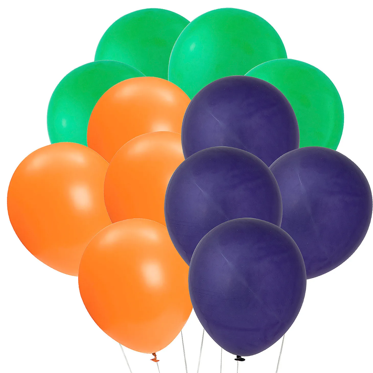 Green, Purple & Orange 11" Latex Balloon Bouquet Kit - 73 Pc.
