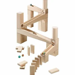Haba Ball Track Starter Set - 44 Piece Wooden Marble Run