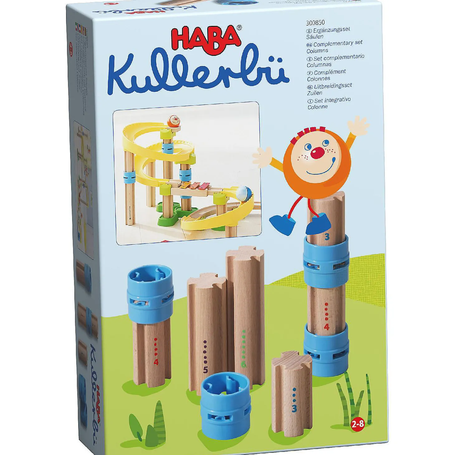 Haba Kullerbu Expansion Set - Columns - 10 Piece Set For Creating Higher Ball Track Layouts