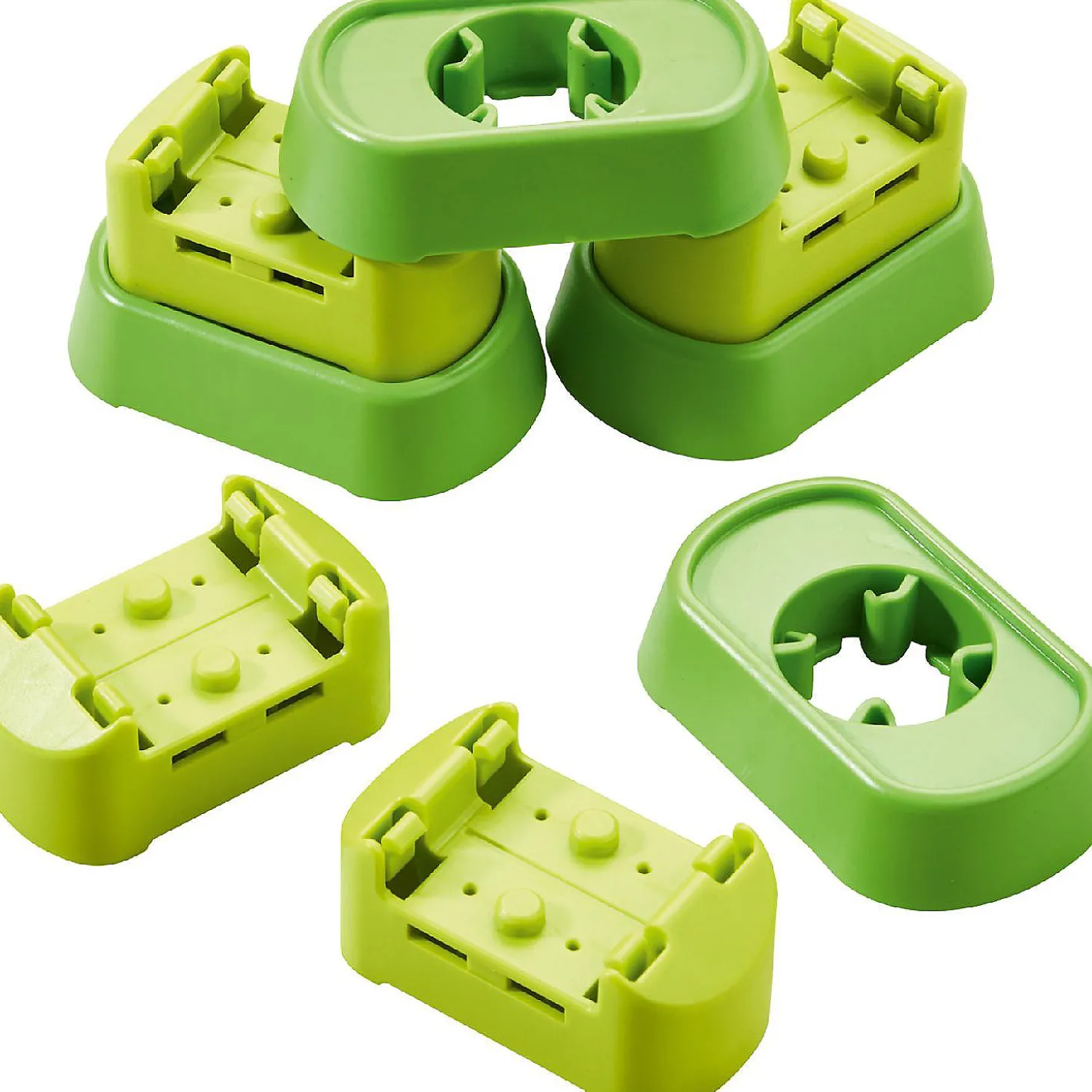 Haba Kullerbu Expansion Set - Connectors And Base - 8 Piece Set For Elevated Layouts