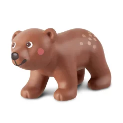 Haba Little Friends Brown Bear Cub - Chunky Plastic Forest Animal Toy Figure
