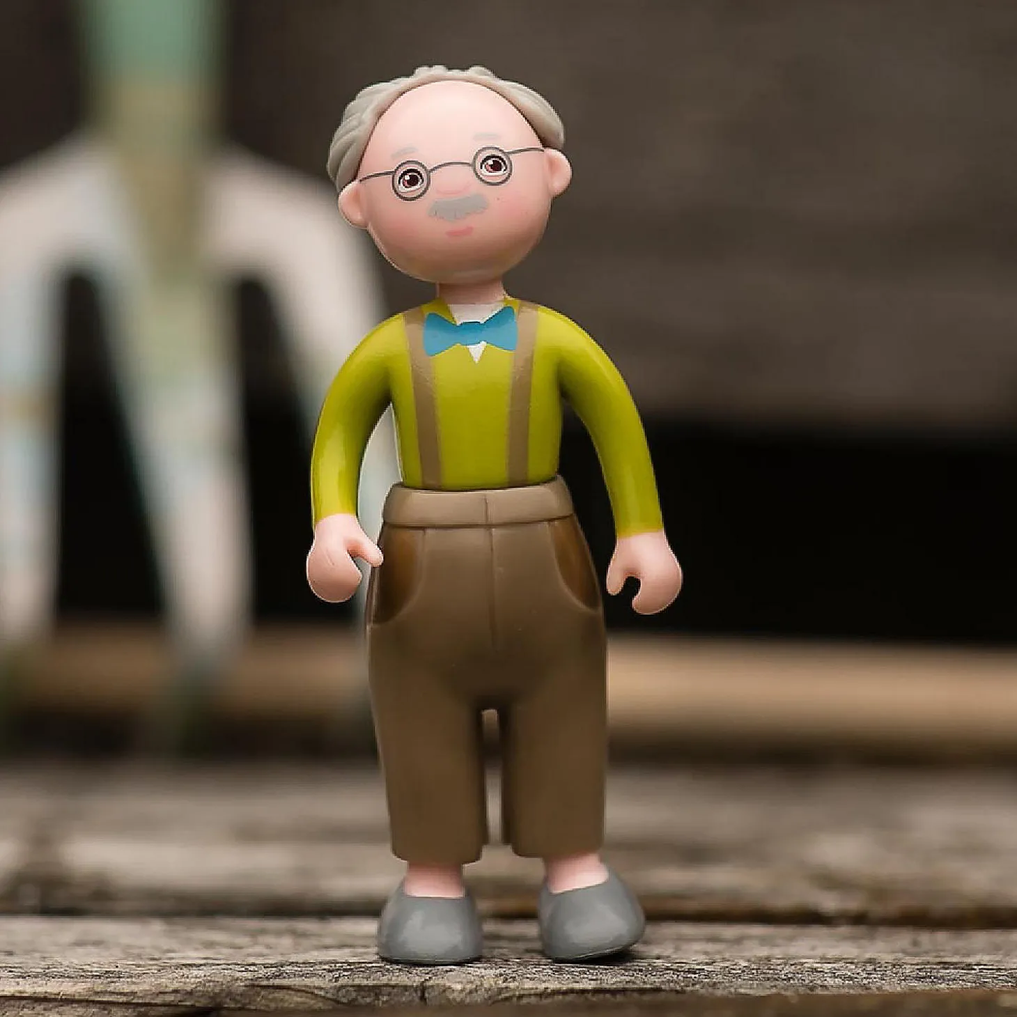 Haba Little Friends Grandpa Kurt - 4.5" Dollhouse Toy Figure